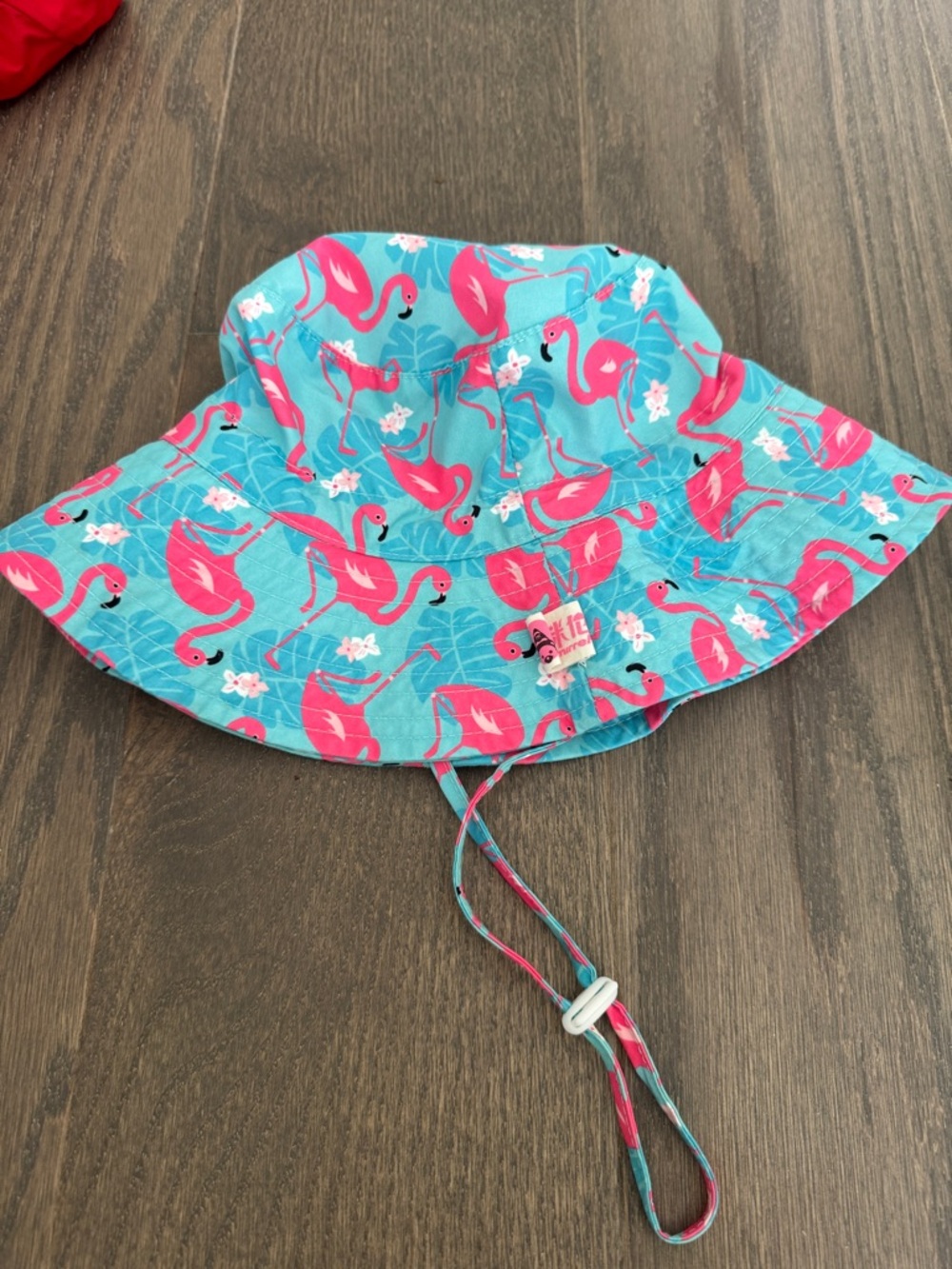 Kids Flamingo Sun Hat - Turquoise & Pink